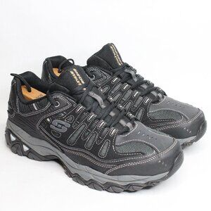 Skechers Afterburn Memory Foam Athletic Shoes Sneaker Black/Charcoal Mens Sz 9.5